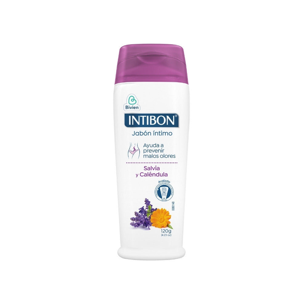JABON INTIMO INTIBON SALVIA Y CALENDULA FRASCO 120 ML