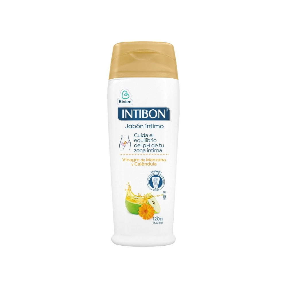 JABON INTIMO INTIBON VINAGRE Y CALENDULA FRASCO 120 ML