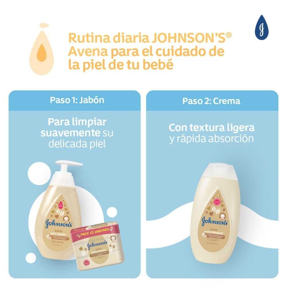 JABON JOHNSONS BABY AVENA BARRA 3 X 110GR