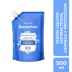 Jabon Liquido Bacterion Antibacterial Refill Doypack 500 Ml