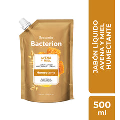 Jabon Liquido Bacterion Avena Y Miel Refill Doypack 500 Ml