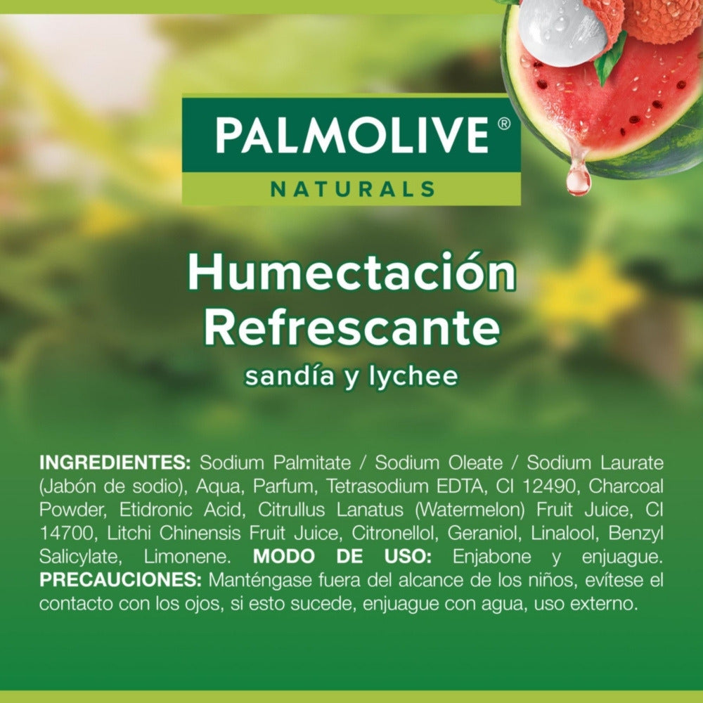 JABON LIQUIDO PALMOLIVE SANDIA Y LYCHEE FRASCO 390 ML