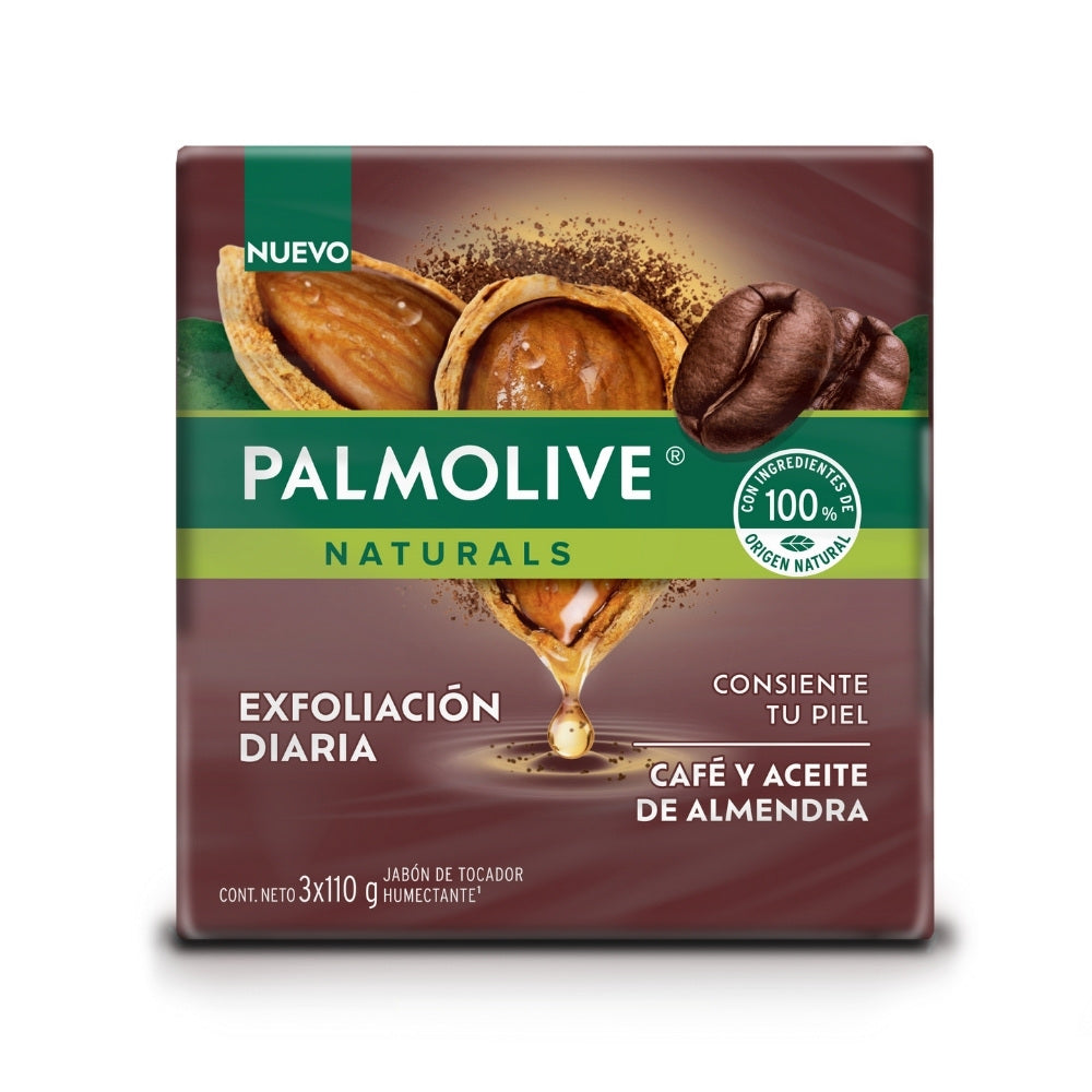 JABON PALMOLIVE COFFEE AND ALMOND BARRA 3 X 110GR