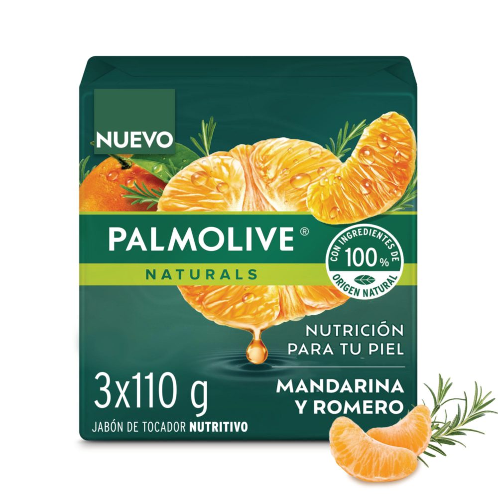 JABON PALMOLIVE MANDARINA Y ROMERO BARRA 3X110G