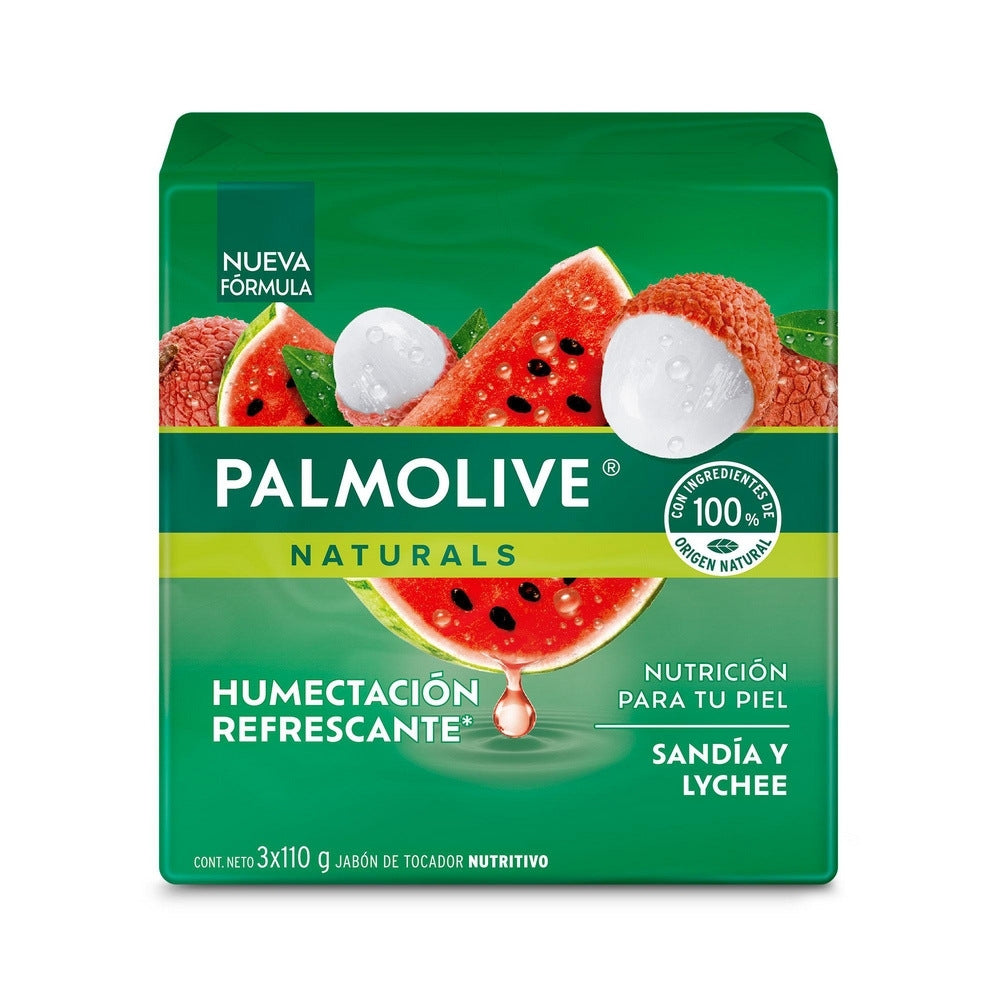 JABON PALMOLIVE SANDIA Y LYCHEE BARRA 3X110G