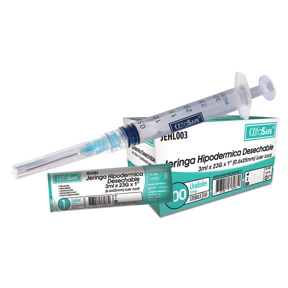 JERINGA HIPODERMICA ALFASAFE 23X1 3 ML