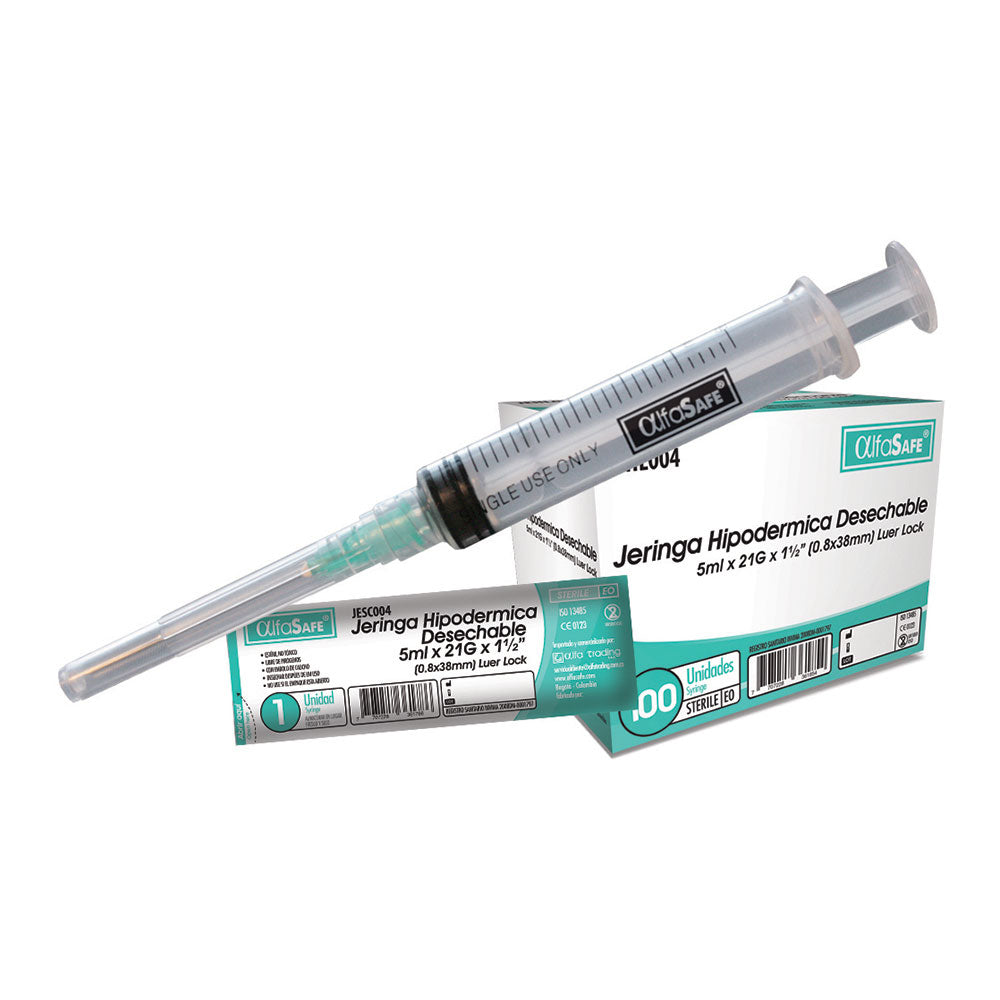 JERINGA HIPODERMICA ALFASAFE 5 ML