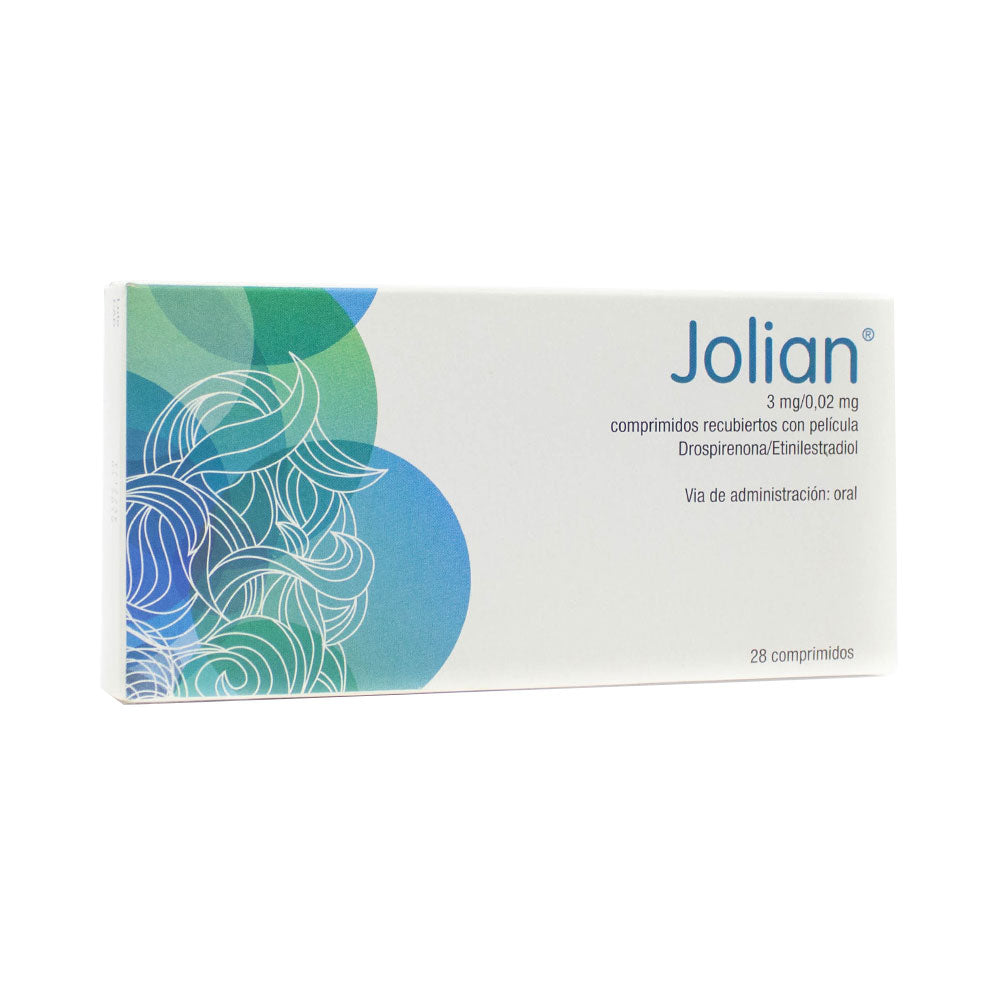 JOLIAN (RG) TABLETAS 3MG/0.02MG CAJA X 28 UNDS
