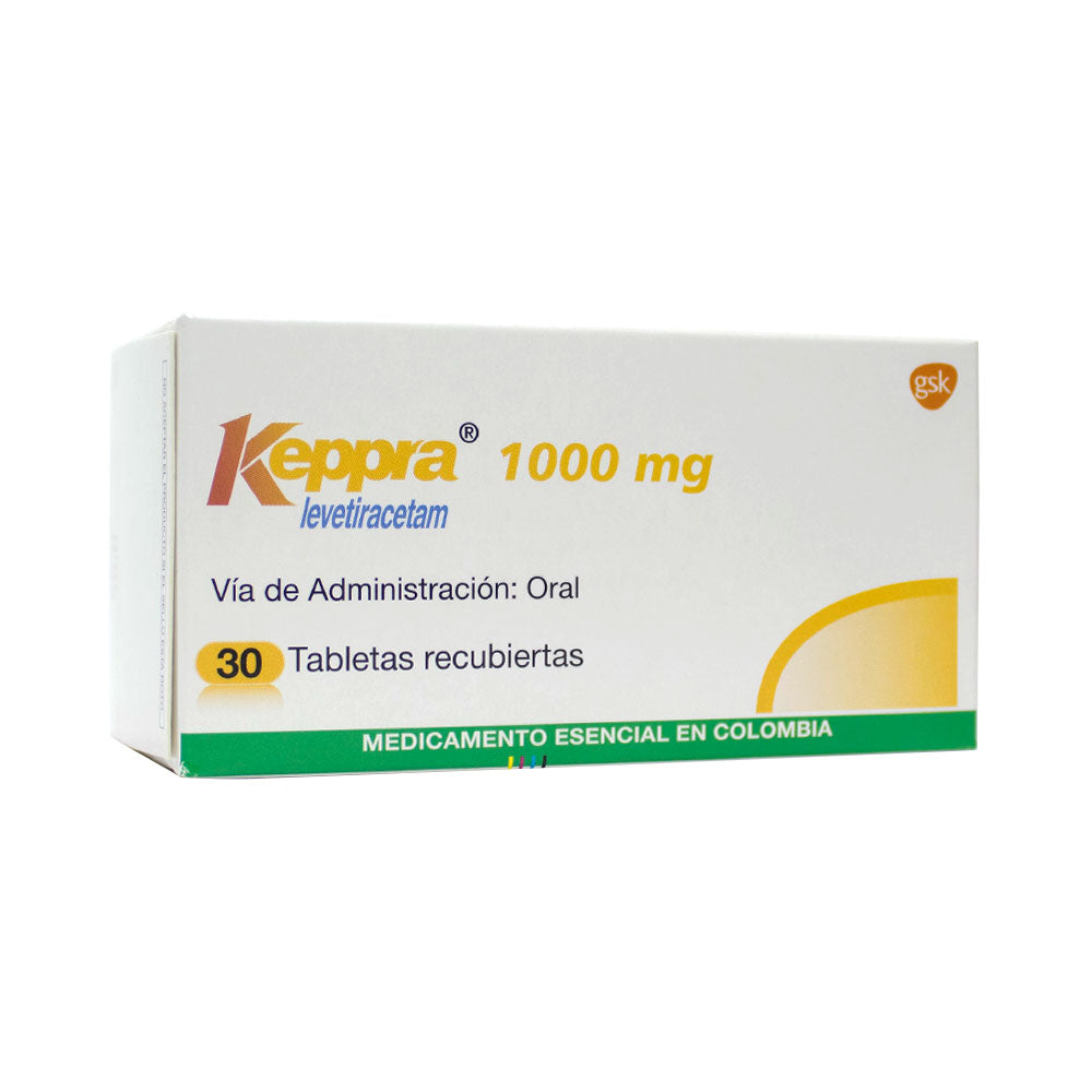 KEPPRA (LEVETIRACETAM) (RG) TABLETAS 1000 MG CAJA X 30 UNDS