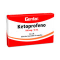 KETOPROFENO GENFAR 2ML AMPOLLAS 100 MG CAJA X 6 UNDS