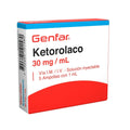 KETOROLACO GENFAR AMPOLLAS 30 MG CAJA X 5 UNDS