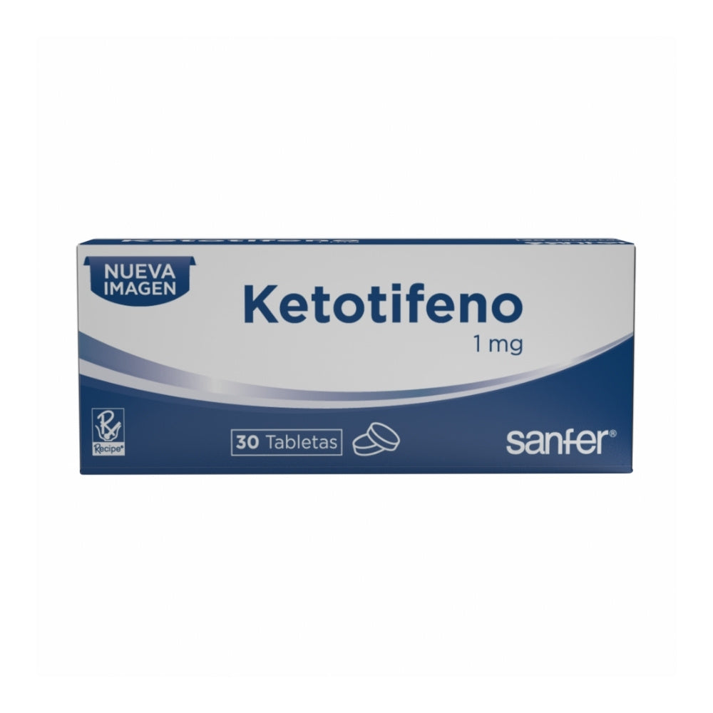 KETOTIFENO RECIPE TABLETA 1 MG CAJA X 30 UNDS