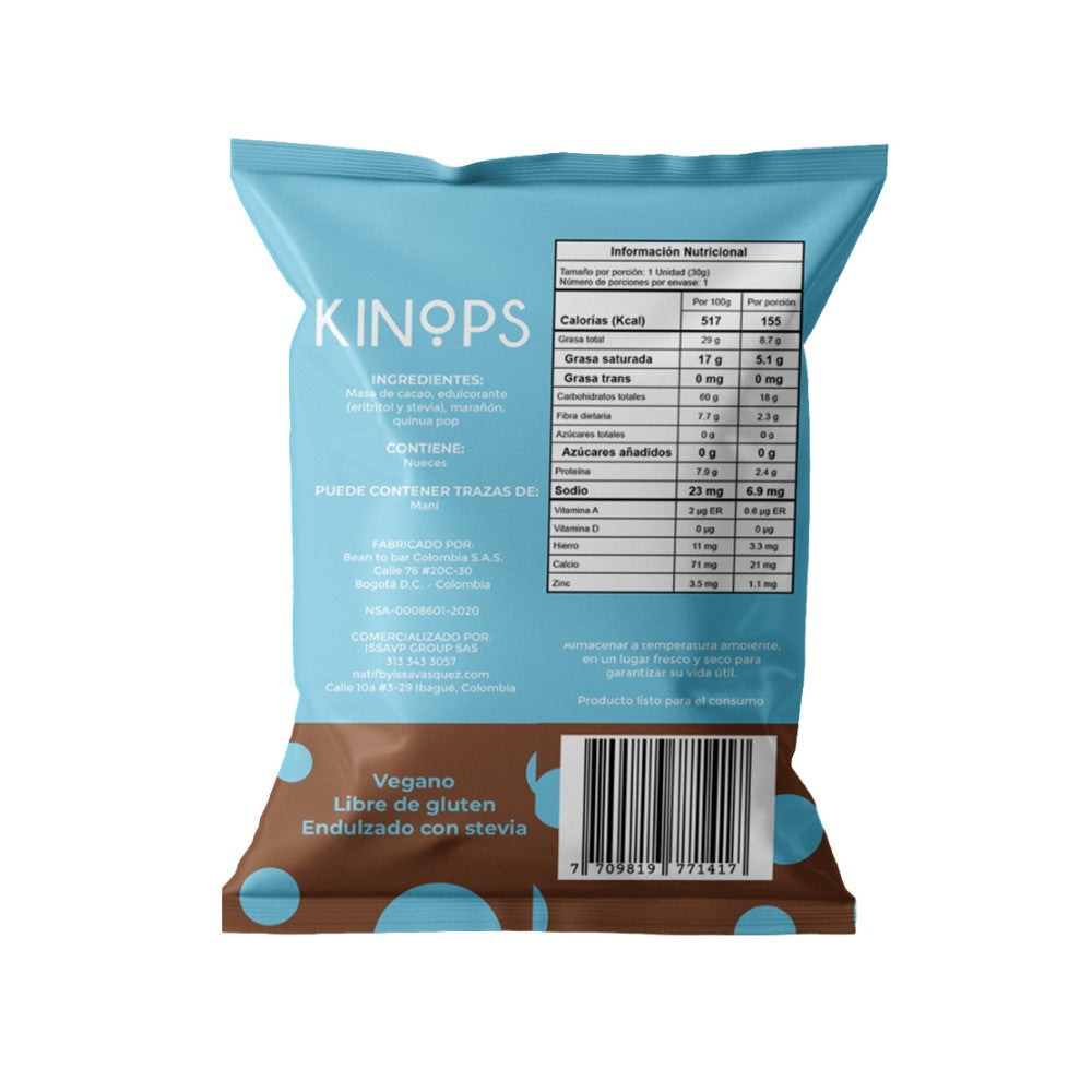 KINOPS CHOCOLATE LECHE BOLSA 30 G