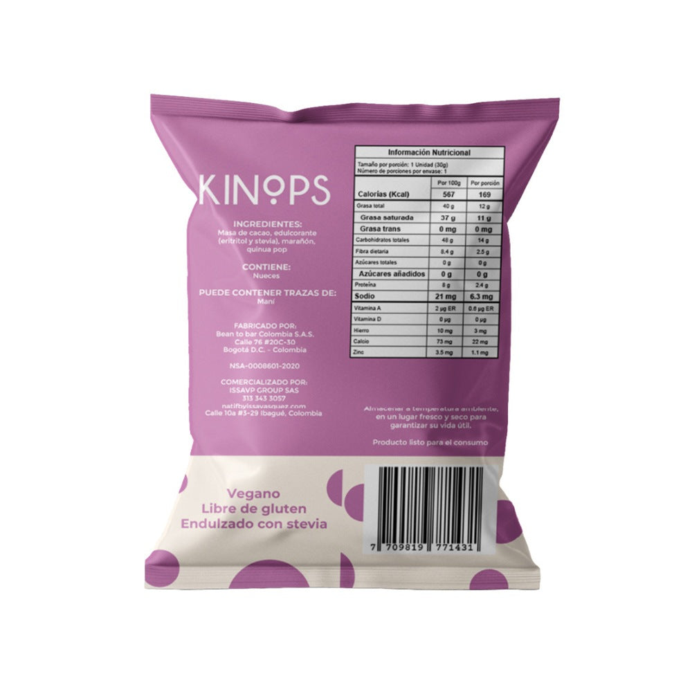 KINOPS NATIF CHOCOLATE BLANCO BOLSA 30 G