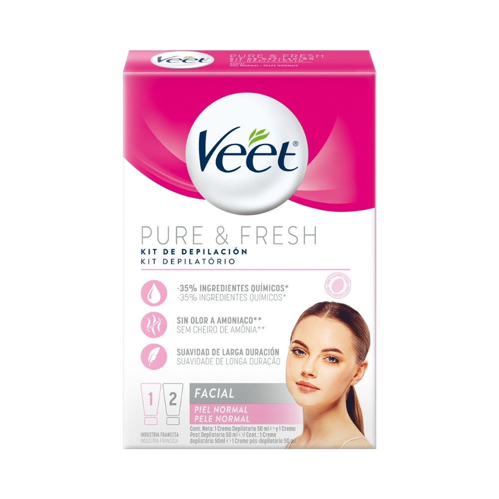 KIT FACIAL VEET CREMA DEPILATORIA PIEL NORMAL CAJA X 2 UNDS