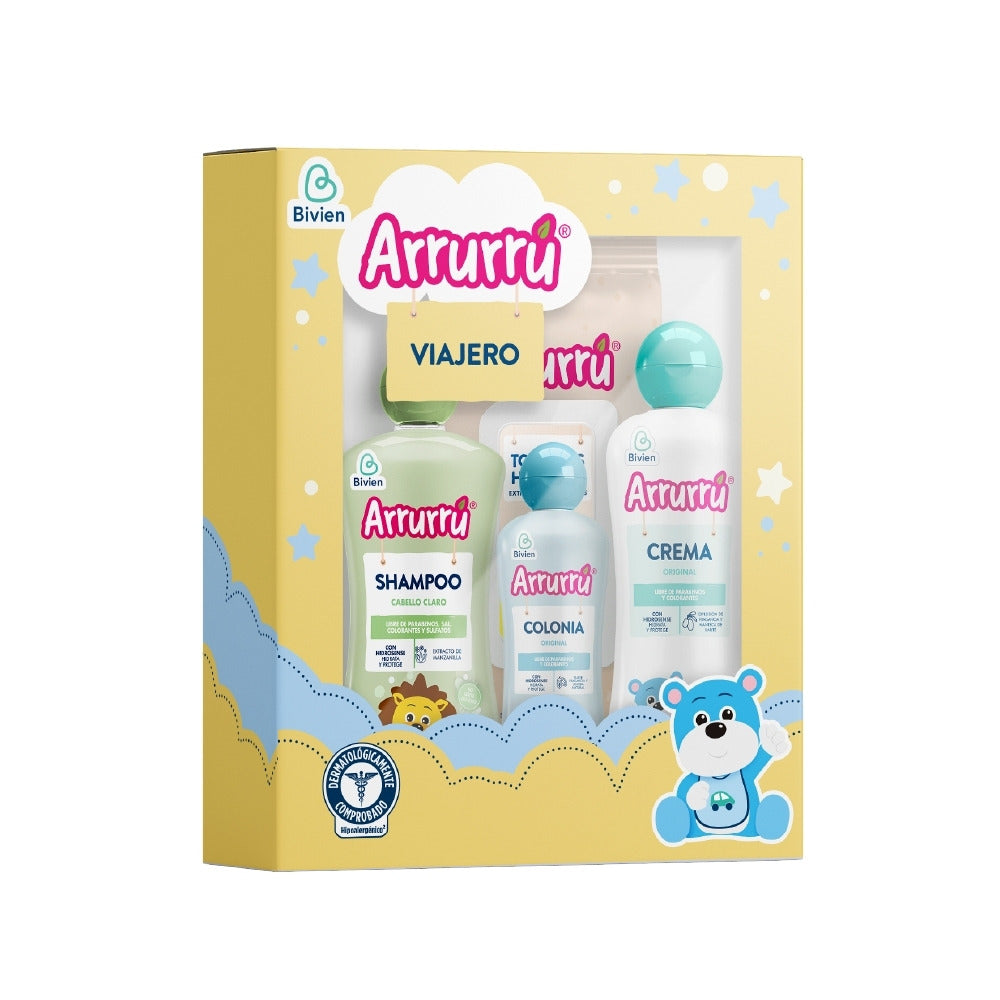 KIT VIAJERO ARRURRU AZUL X 4 UNDS