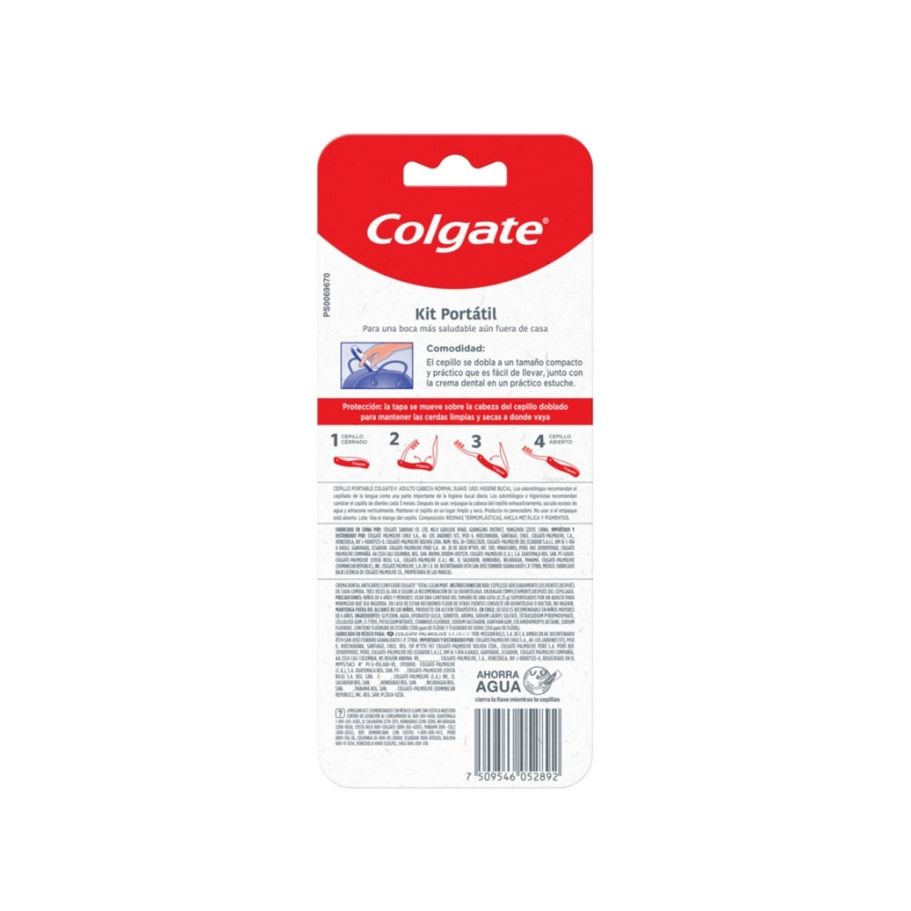 KIT VIAJERO CREMA DENTAL+CEPILLO COLGATE X 1 UND