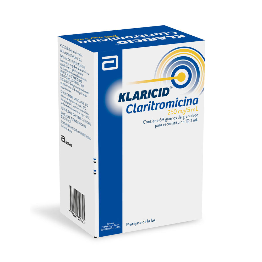KLARICID SUSPENSION 250MG CAJA 100 ML