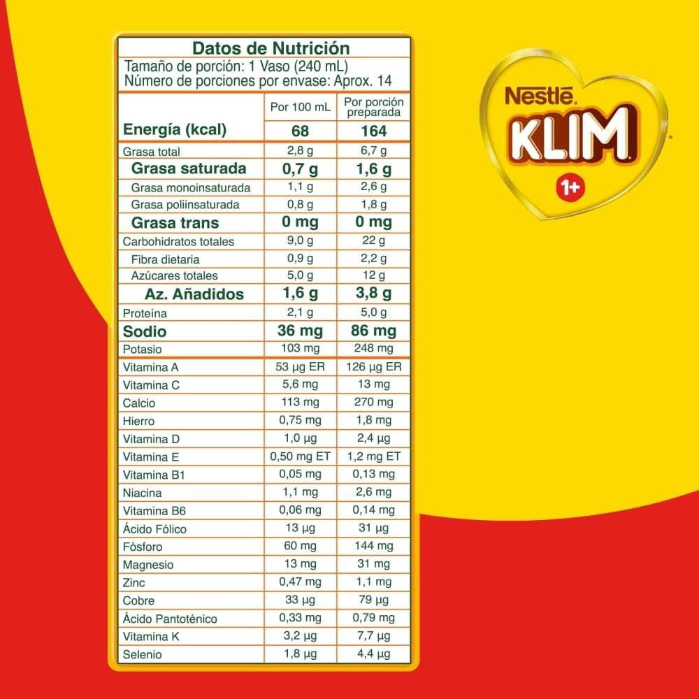 KLIM MIEL PREBIO 1+ POLVO BOLSA 500 G