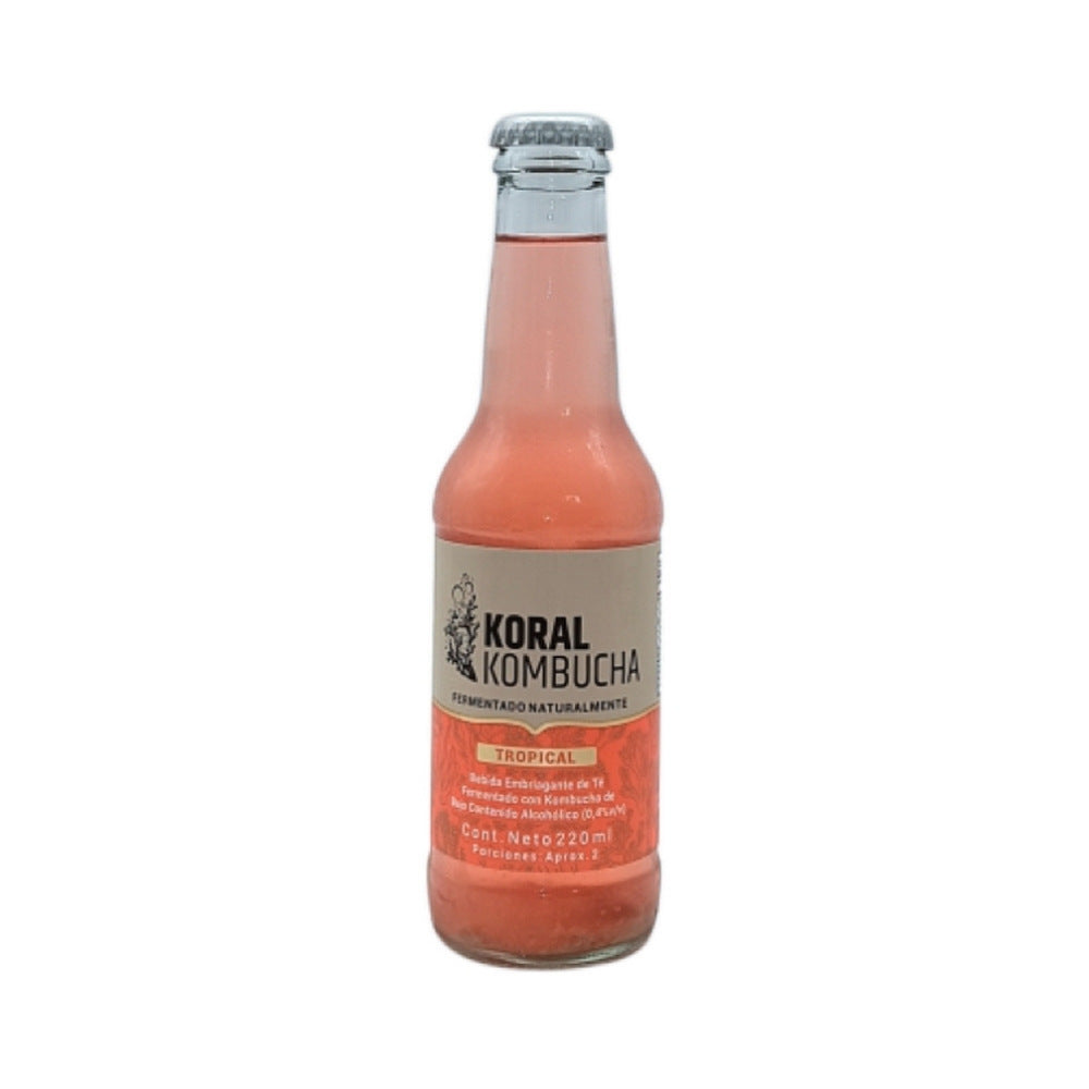 KORAL KOMBUCHA TROPICAL FRASCO DE VIDRIO 220 ML