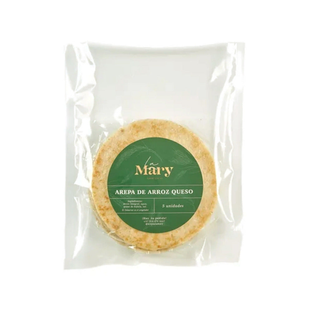 LA MARY AREPA DE ARROZ QUESO BOLSA X 5 UNDS