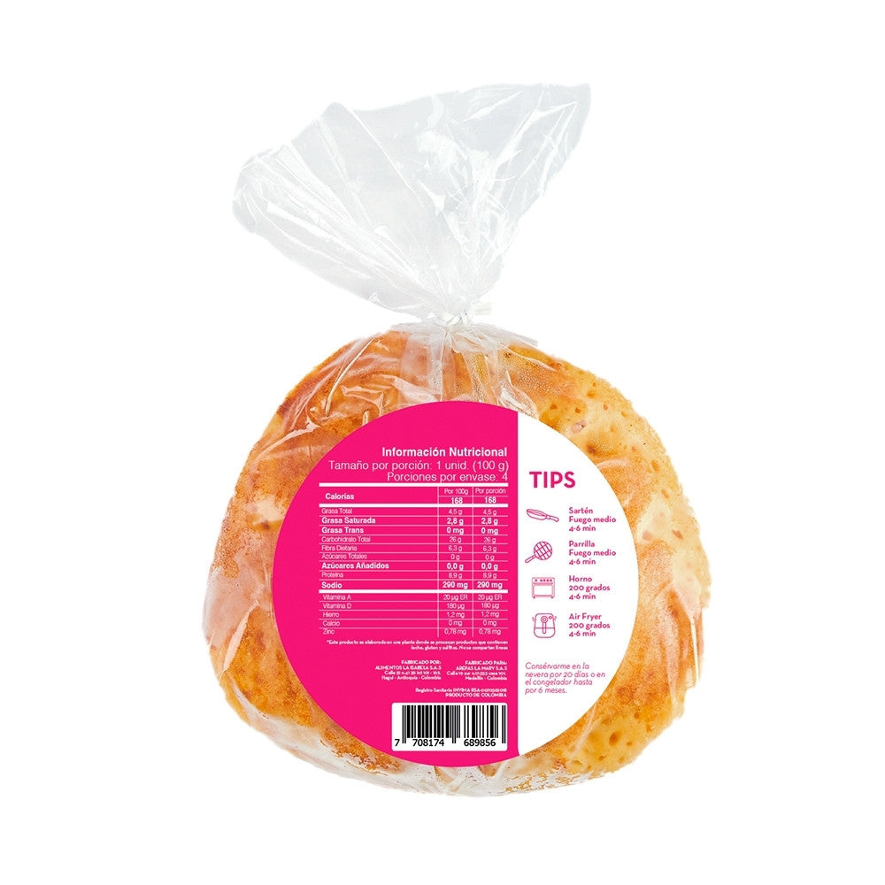 LA MARY AREPA DE CHOCOLO RELLENA QUESO BOLSA X 4 UNDS