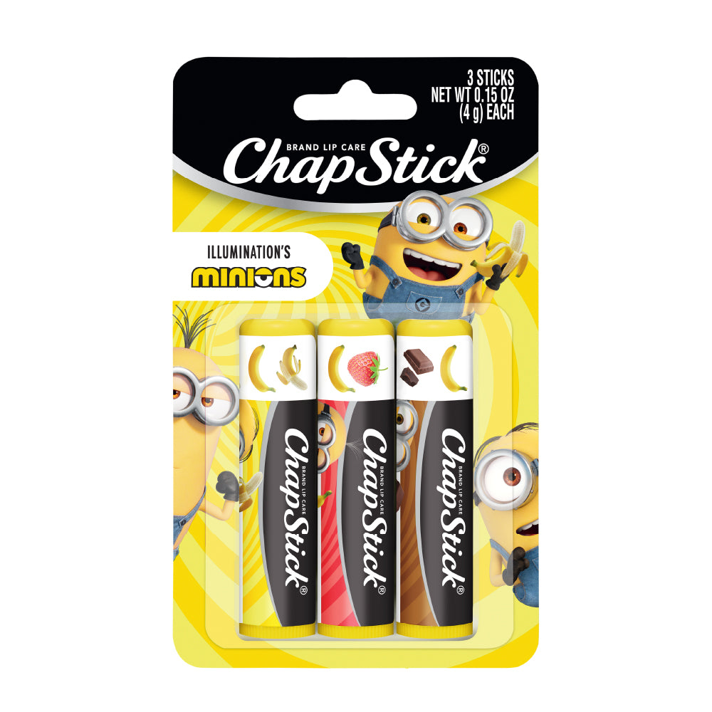 LABIAL CHAPSTICK MINIONS SURTIDO PREPACK X 3 UNDS