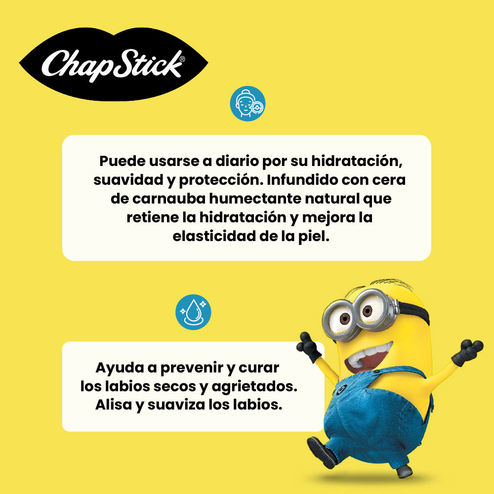 LABIAL CHAPSTICK MINIONS SURTIDO PREPACK X 3 UNDS