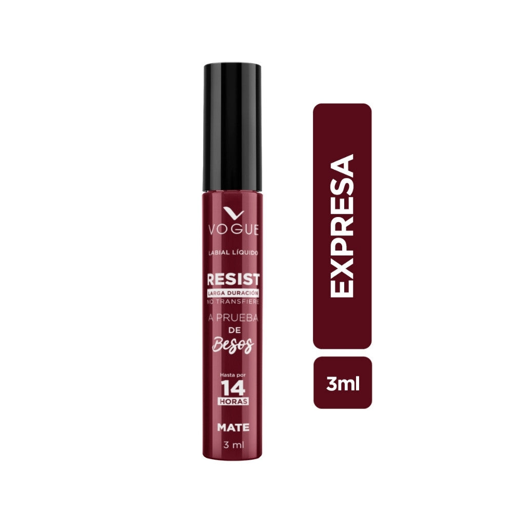LABIAL LIQUIDO VOGUE A PRUEBA BESOS EXPRESA TUBO 3 ML