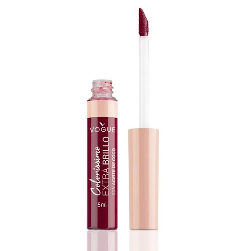 LABIAL LIQUIDO VOGUE COLORISS EXTRA BRILLO SANGRIA TUBO 5 ML