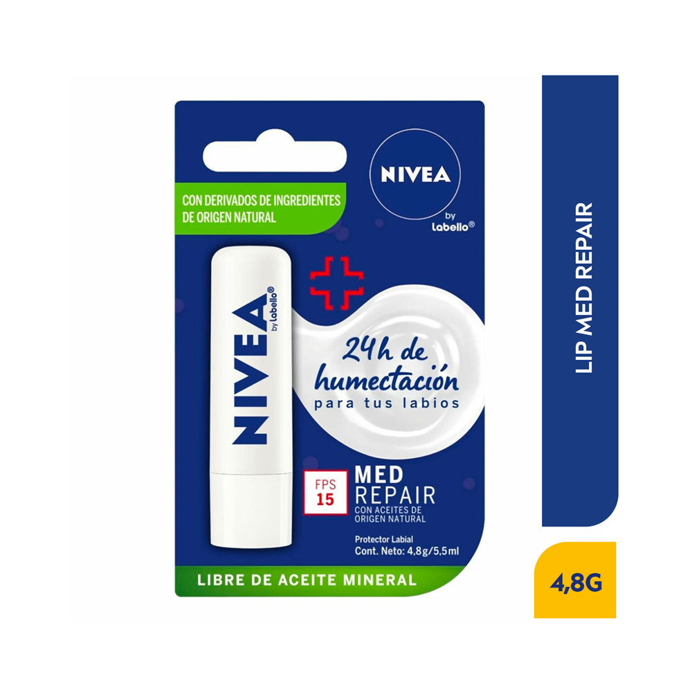 LABIAL NIVEA LIP CARE MEDICADO BARRA 4.8 G