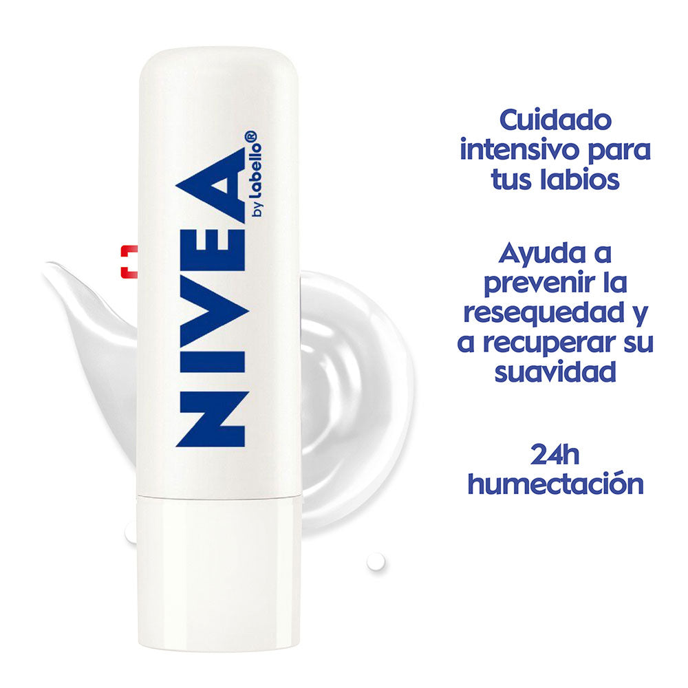 LABIAL NIVEA LIP CARE MEDICADO BARRA 4.8 G