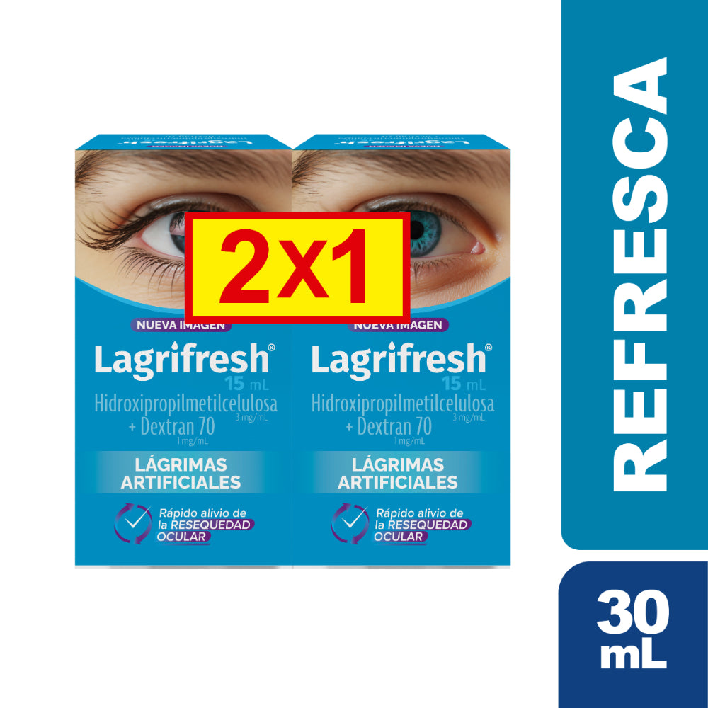 LAGRIFRESH 15 ML SOLUCION OFTALMICA FRASCO PAGUE 1 LLEVE 2