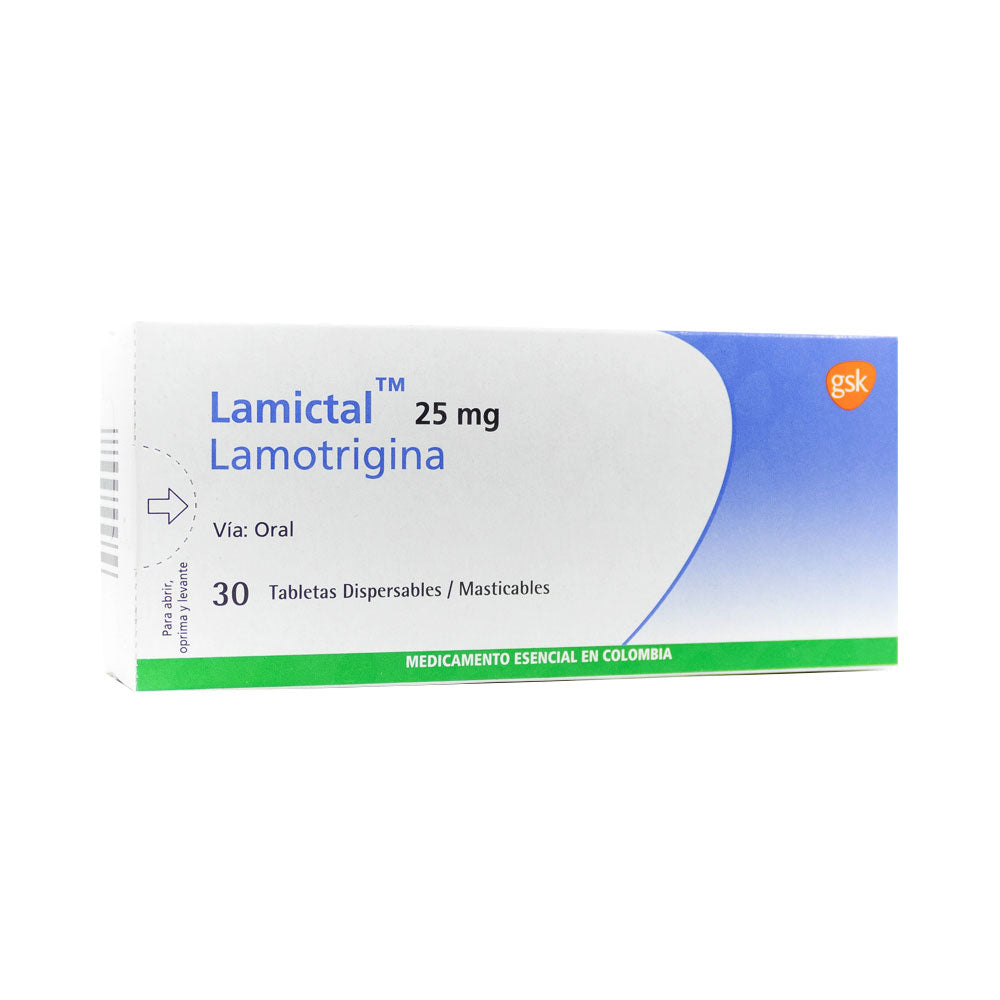 LAMICTAL (RG) TABLETAS 25 MG CAJA X 30 UNDS