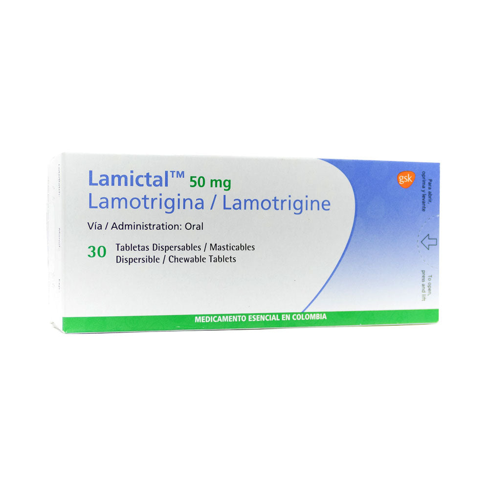 LAMICTAL (RG) TABLETAS 50 MG CAJA X 30 UNDS