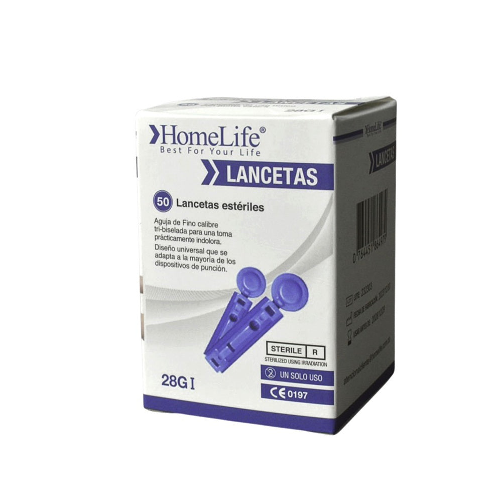 LANCETAS ESTERILES 28G GLUCOLIFE CAJA X 1 UND