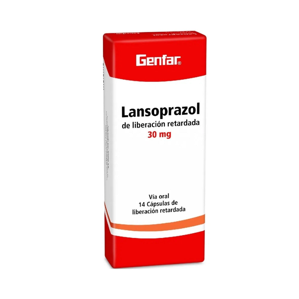LANSOPRAZOL LR GENFAR CAPSULAS 30 MG CAJA X 14 UNDS