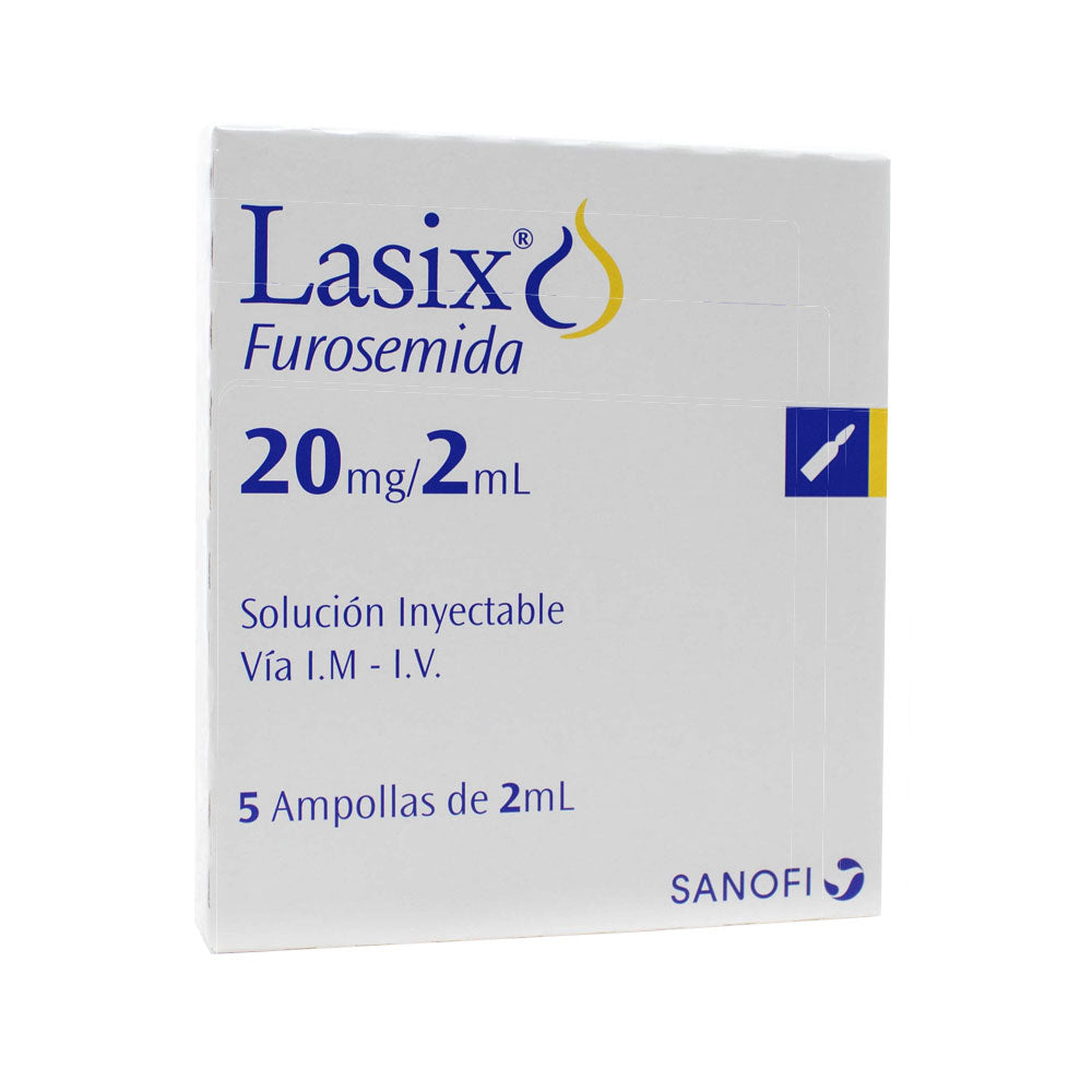 LASIX IM/IV AMPOLLAS 20 MG CAJA 5 UNDS X 2 ML
