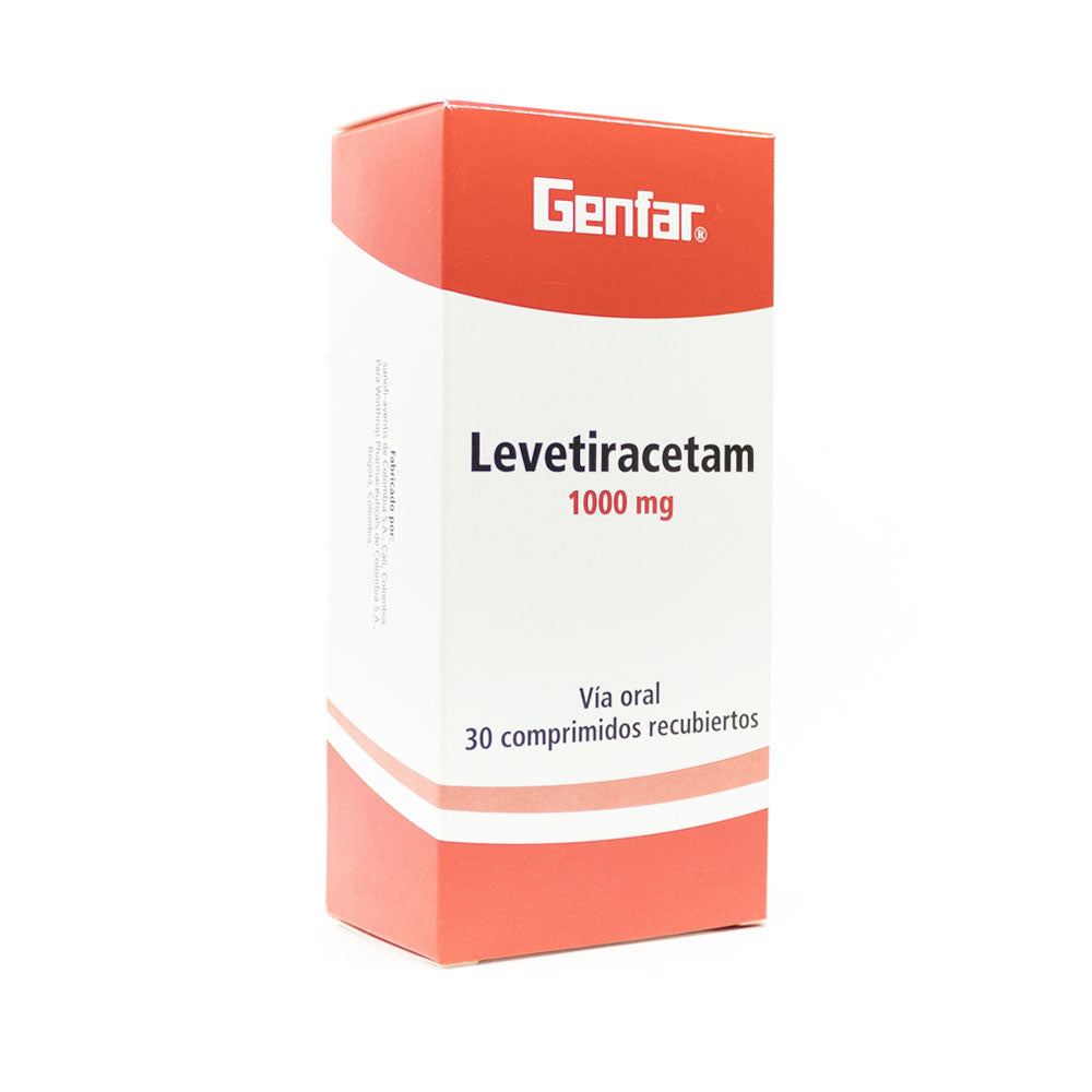 LEVETIRACETAM GENFAR (RG) TABLETAS 1000 MG CAJA X 30 UNDS