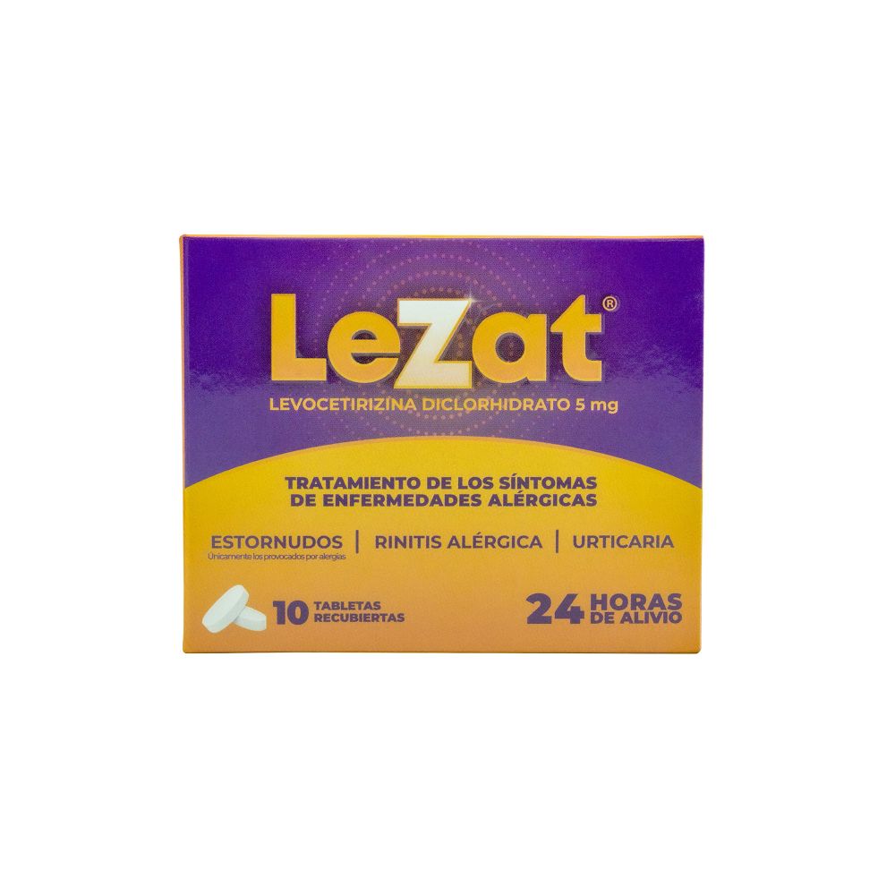 LEZAT TABLETAS RECUBIERTAS 5 MG CAJA X 10 UNDS