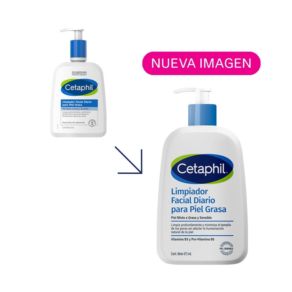LIMPIADOR FACIAL CETAPHIL GEL PIEL GRASA FRASCO 473 ML
