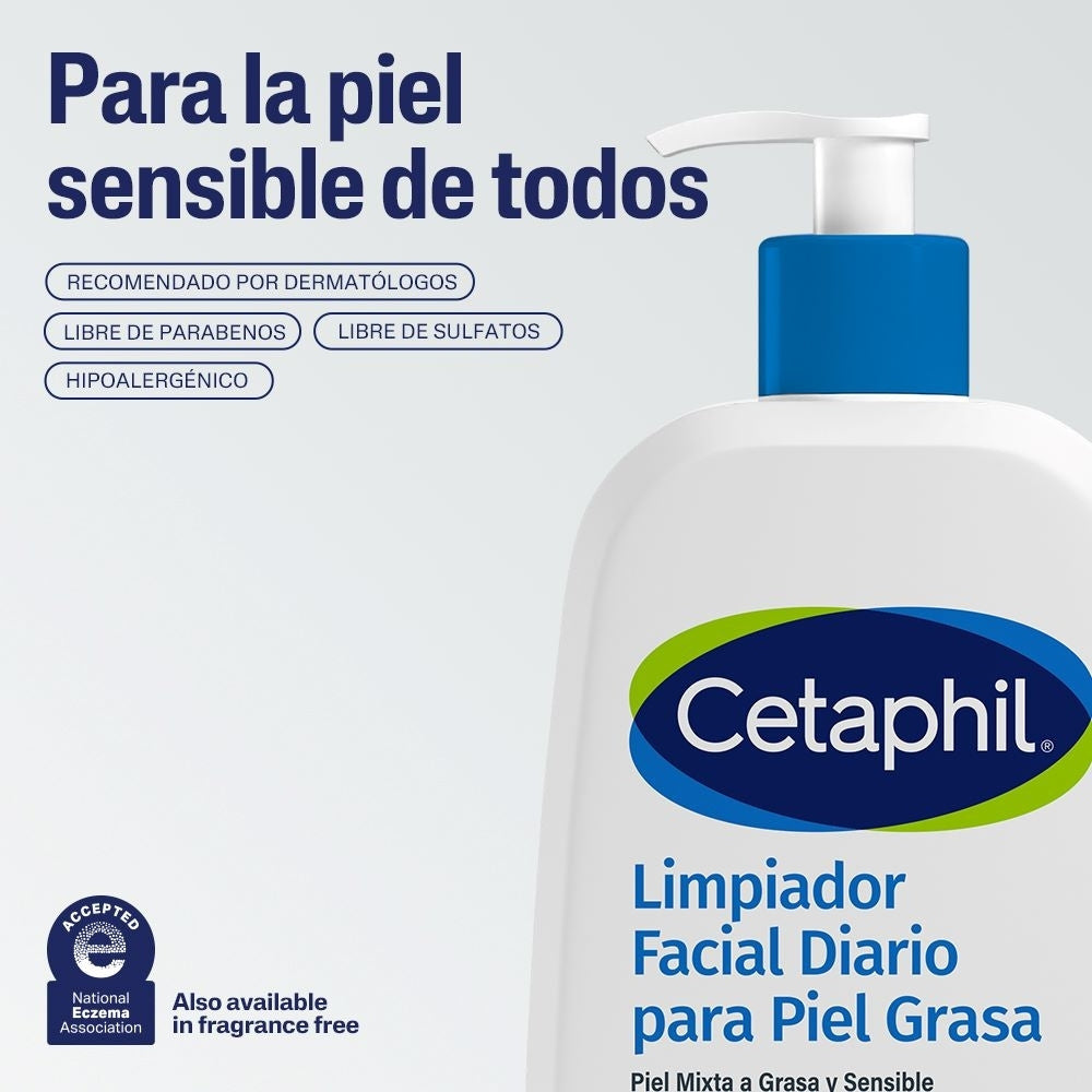 LIMPIADOR FACIAL CETAPHIL GEL PIEL GRASA FRASCO 473 ML