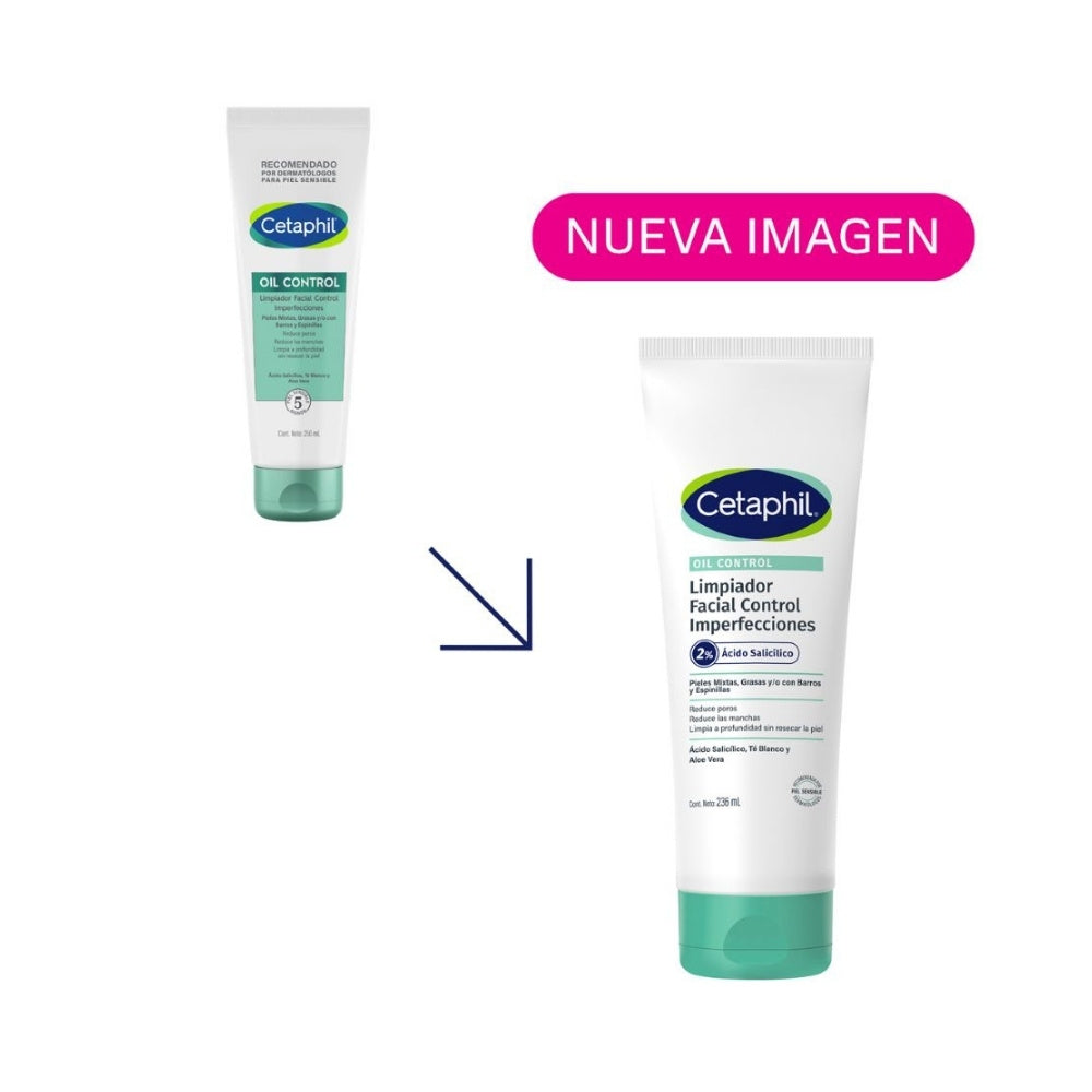 LIMPIADOR FACIAL CETAPHIL OIL CONTROL TUBO 236 ML