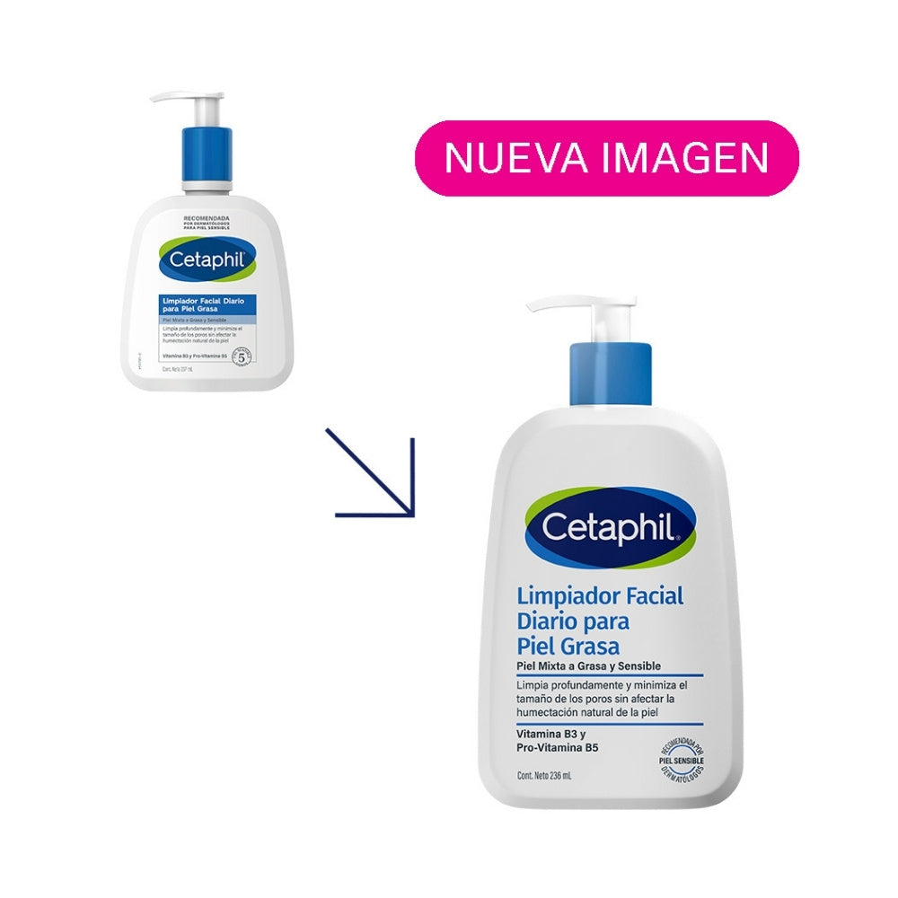 LIMPIADOR PIEL GRASA CETAPHIL FRASCO 236 ML