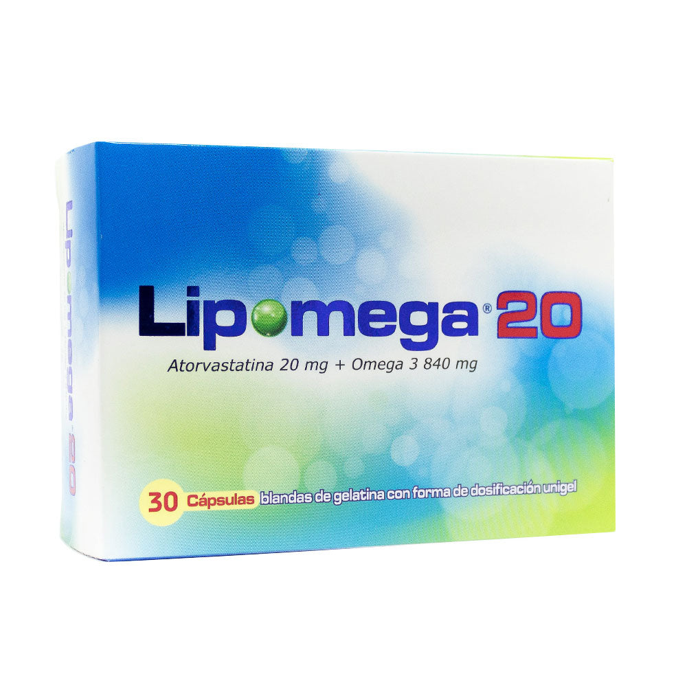 LIPOMEGA CAPSULAS 20 MG CAJA X 30 UNDS