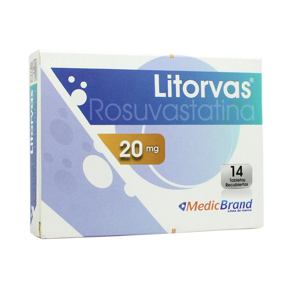 LITORVAS TABLETA 20 MG CAJA X 14 UNDS