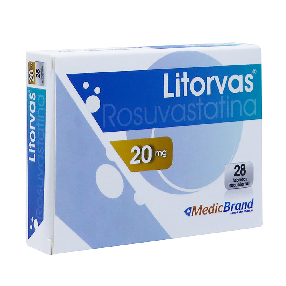 LITORVAS TABLETA 20 MG CAJA X 28 UNDS