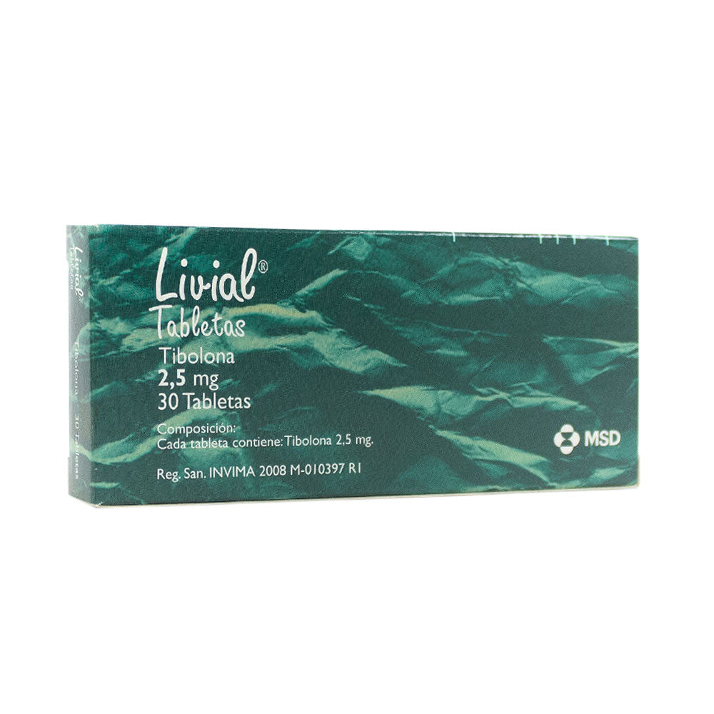 LIVIAL (RG) TABLETAS 2.5 MG CAJA X 30 UNDS