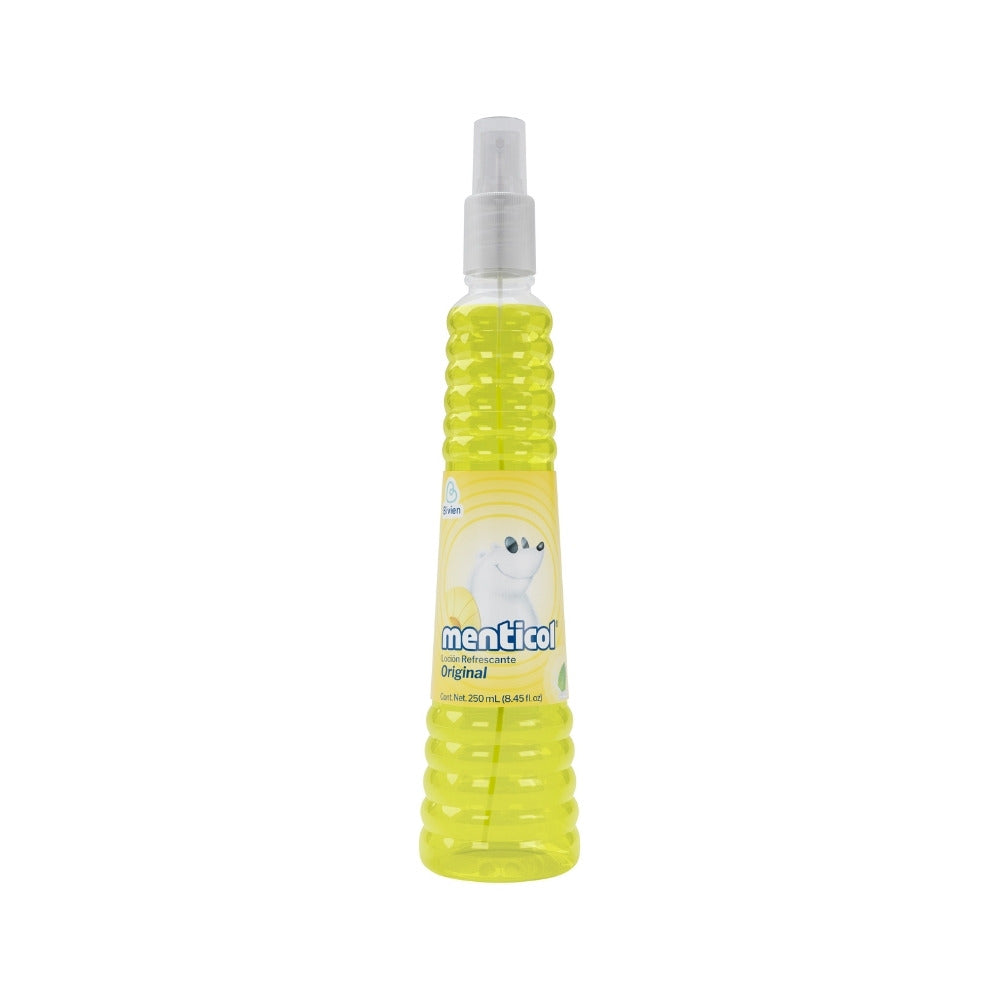 LOCION MENTICOL ORIGINAL AMARILLO FRASCO VÁLVULA 250 ML