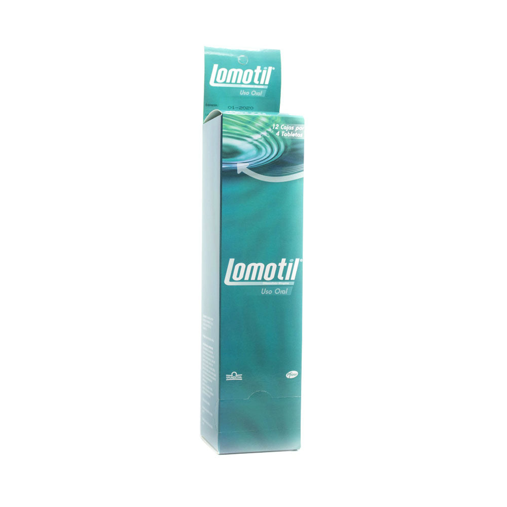LOMOTIL 12 CAJAS X 4 TABLETAS 2.5 MG CAJA
